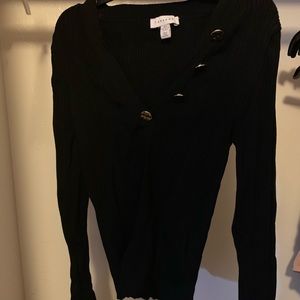 Black V Neck Top - Topshop